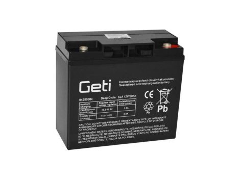 Zárt ólomsav akkumulátor 12V 20Ah GETI traction