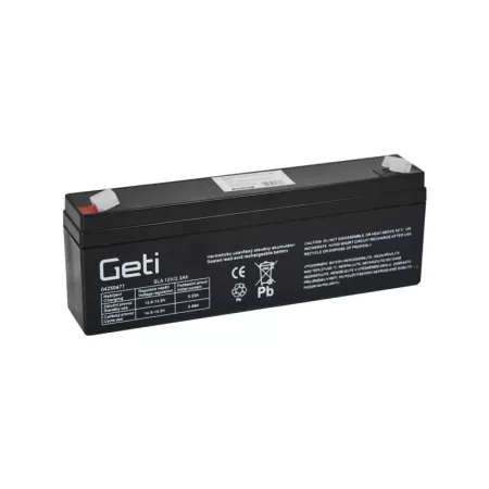 Hermetikusan zárt ólom-sav akkumulátor 12V 2.3Ah GETI Hermetikusan zárt ólom-sav akkumulátor 12V 2.3Ah GETI