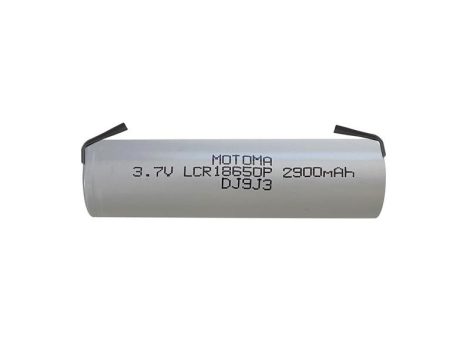 Rechargeable battery Li-ion 18650 3,7V / 2900mAh 3C MOTOMA with strip terminals