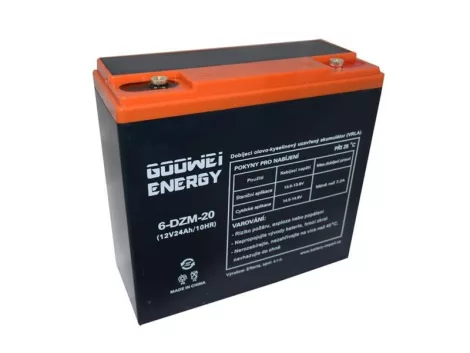 Traction lead accumulator 12V 24Ah GOOWEI ENERGY 6-DZM-20 Pb
