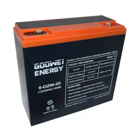 Traction lead akkumulátor 12V 24Ah GOOWEI ENERGY 6-DZM-20 Pb