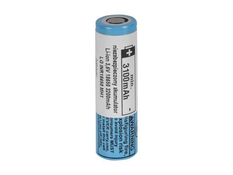 Rechargeable Li-Ion 18650 3,6V/3100mAh 10A battery LG