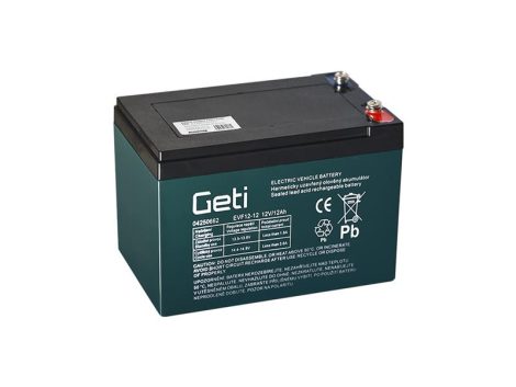 Lead acid battery 12V 12Ah GETI for electric motors