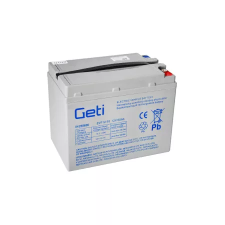 GETI 12V 55Ah ólomakkumulátor elektromos motorokhoz