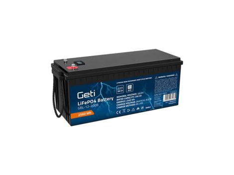 Battery LiFePO4 12,8V 200Ah GETI GBL-12-200B Bluetooth+display