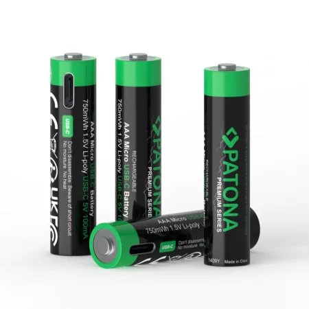 AAA (R03) újratölthető akkumulátor 1.5V/500mAh PATONA PT1409 4db