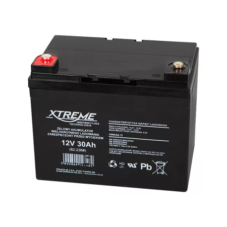 Gél akkumulátor 12V 30Ah XTREME 82-236 Gél akkumulátor 12V 30Ah XTREME 82-236