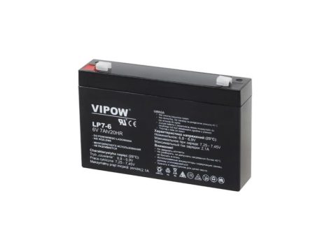Sealed lead acid battery 6V 7Ah VIPOW BAT0207