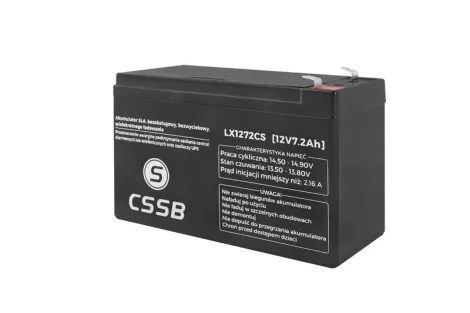 Ólom akkumulátor 12V 7.2Ah CSSB LX1272CS Ólom akkumulátor 12V 7.2Ah CSSB LX1272CS