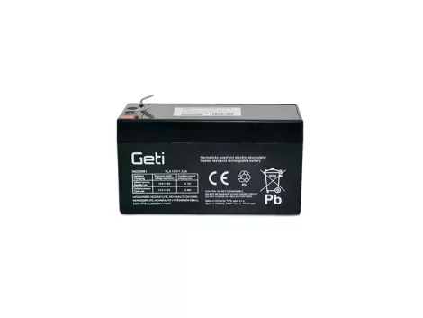 Lead acid battery 12V 1.3Ah GETI