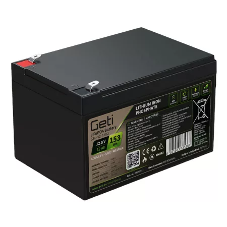GETI GBL-12-12 12.8V 12Ah LiFePO4 akkumulátor GETI GBL-12-12 12.8V 12Ah LiFePO4 akkumulátor