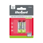 AA (R06) újratölthető akkumulátorok 1,5V/1600mAh REBEL 2db / bliszter BAT2014 AA (R06) újratölthető akkumulátorok 1,5V/1600mAh REBEL 2db / bliszter BAT2014
