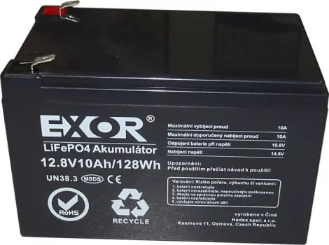 LiFePO4 12,8V 10Ah battery EXOR LFP R925A