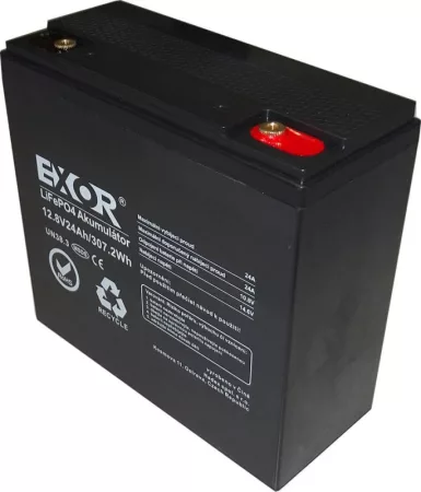 LiFePO4 akkumulátor 12,8V 24Ah EXOR LFP R926 LiFePO4 akkumulátor 12,8V 24Ah EXOR LFP R926