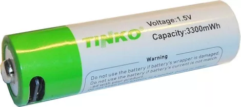 AA (R6) USB-C újratölthető akkumulátor 1,5V/1600mAh TINKO AA (R6) USB-C újratölthető akkumulátor 1,5V/1600mAh TINKO