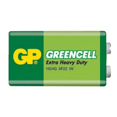 6F22 (9V) Zn-Cl GP Greencell akkumulátor 1db / zsugor