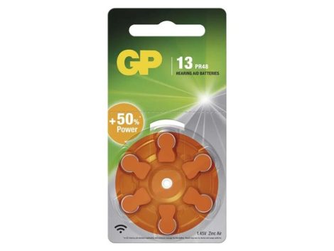 Hearing aid batteries GP ZA13 (PR48), 6 pcs.