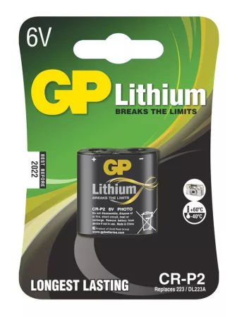 CR-P2 GP lítium elem (fotó) CR-P2 GP lítium elem (fotó)