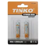 Lithium battery AAA R03 1,5V/1200mAh TINKO  2pcs