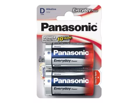 Battery D (R20) alkaline PANASONIC Everyday Power 2pcs / blister