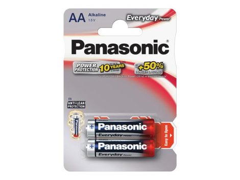 Battery AA (R6) alkaline PANASONIC Everyday Power LR6 2BP