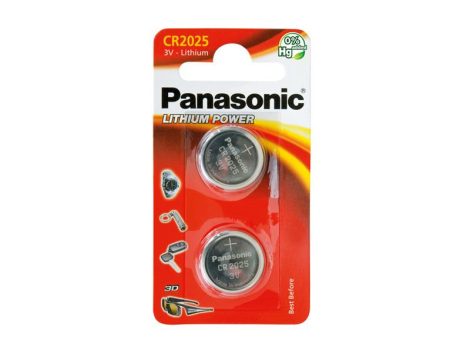 Battery CR2025 PANASONIC lithium 2pcs / blister
