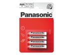 Battery AAA (R03) Zn-Cl PANASONIC Red 4pcs / blister
