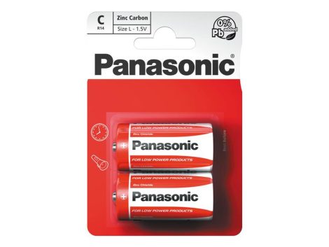 Battery C (R14) Zn-Cl PANASONIC Red 2pcs / blister