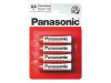 Battery AA (R6) Zn-Cl PANASONIC Red 4pcs / blister