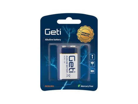 Battery 9V (6LR61) alkaline GETI