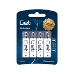 AA (LR6) alkáli elem GETI 1,5V Bliszter 4db