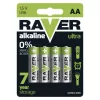 AA (R6) alkáli elem RAVER 4db