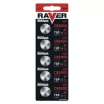 CR2032 RAVER lítium elem 5db