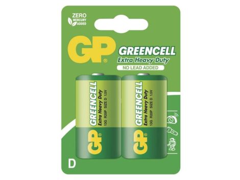 Battery D (R20) Zn-Cl GP Greencell  2pcs