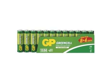Battery AA (R6) Zn-Cl GP Greencell 12pcs