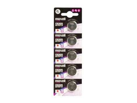 Battery CR2025 MAXELL lithium 5pcs / blister