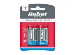   Battery C (R14) alkaline REBEL Alkaline Power 2pcs / blister BAT0063B