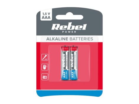 Battery AAA (R03) alkaline REBEL Alkaline Power 2pcs / blister BAT0066B
