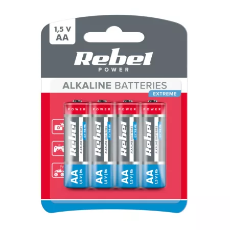 AA (R6) alkáli elem REBEL EXTREME Alkaline Power 4db / bliszter