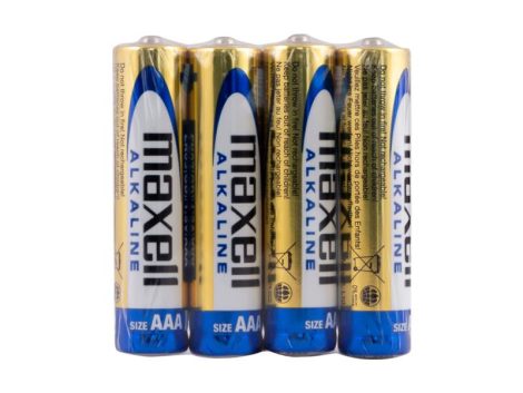 Battery AAA (R03) alkaline MAXELL 4pcs / shrink