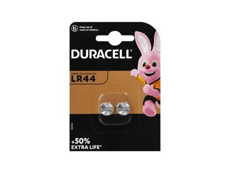 Battery LR44 (A76) DURACELL alkaline 2 pcs blister