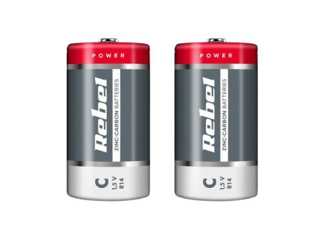 Battery C (R14) Zn-Cl REBEL 2pcs / shrink BAT0083