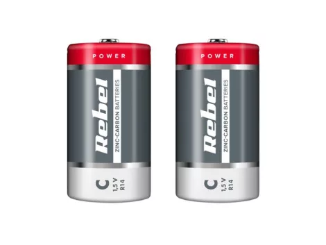 Battery C (R14) Zn-Cl REBEL 2pcs / shrink BAT0083
