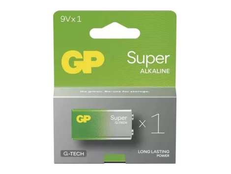 Battery 6F22 (9V) alkaline GP Super 9V 1pc