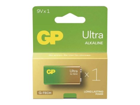 Battery 6F22 (9V) alkaline GP Ultra 9V 1pc