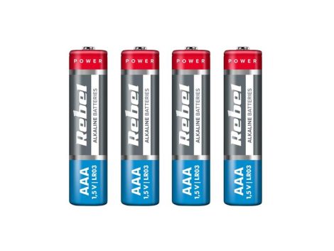 Battery AAA (R03) alkaline REBEL Alkaline 4pcs / shrink BAT0060