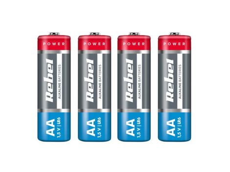 Battery AA (R6) alkaline REBEL Alkaline 4pcs / shrink BAT0061