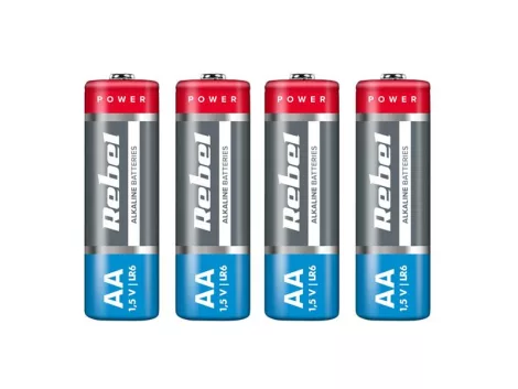 Battery AA (R6) alkaline REBEL Alkaline 4pcs / shrink BAT0061