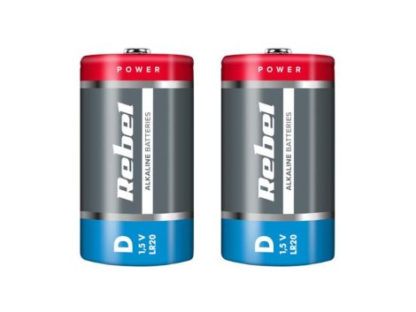 Battery D (R20) alkaline REBEL Alkaline 2pcs / shrink BAT0064