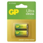 CR123A GP Ultra lítium elem (fotó) 2 db